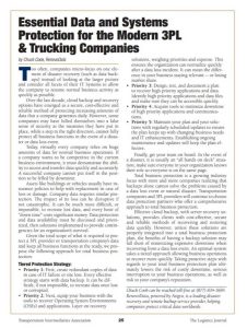 Essential Data and Systems Protection for The Modern 3PL Trucking Companies