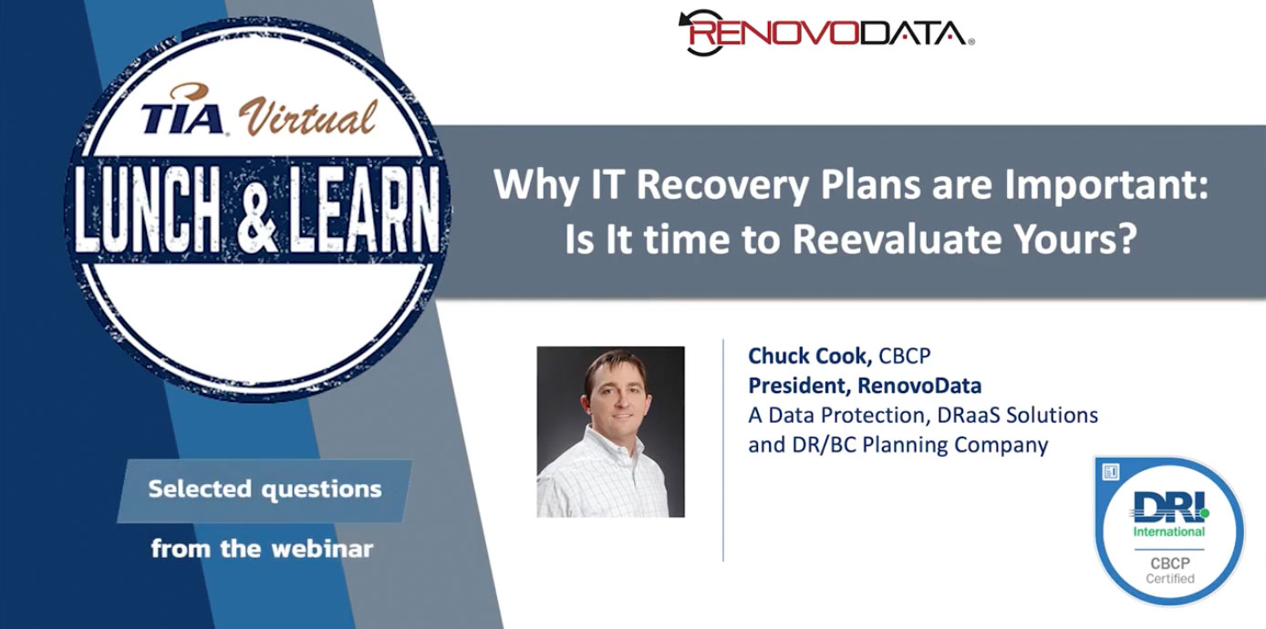 RenovoData Video: Why IT Recovery Plans are Important: Is It Time to Revaluate Your Plan?